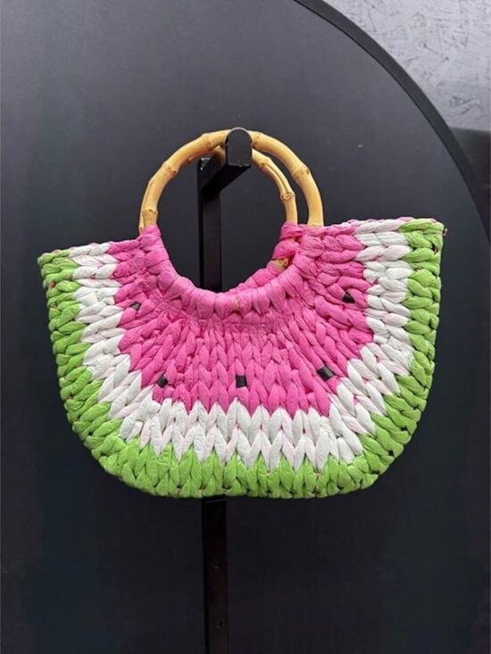 Handbags - Watermelon Straw Beach Bag Purse